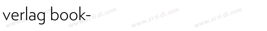 verlag book字体转换